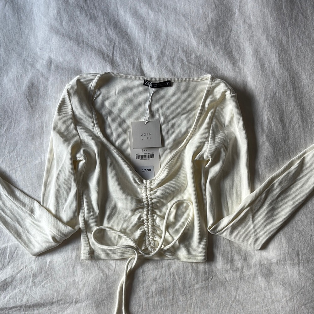 White Zara top
